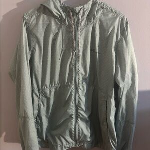 Columbia Mint Green Polka Dot Windbreaker